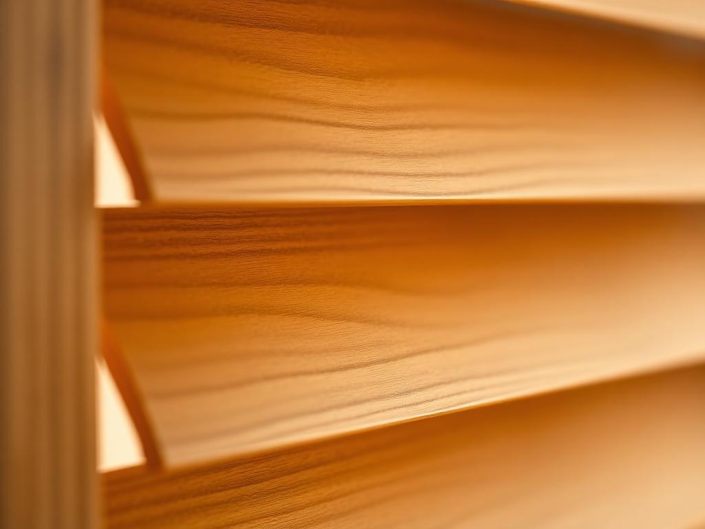 Detail Holzmaserung einer LEHA Holzjalousie