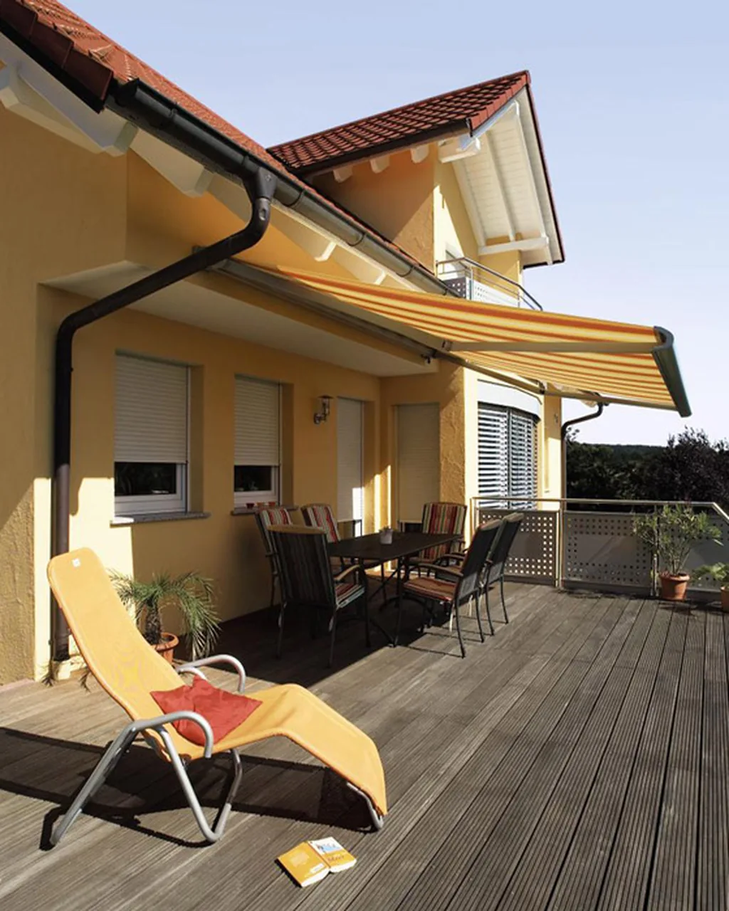 Kassetten-Markise WAREMA Terrea K580, kubisches Design Premium Sonnenschutz Wien RolloMax