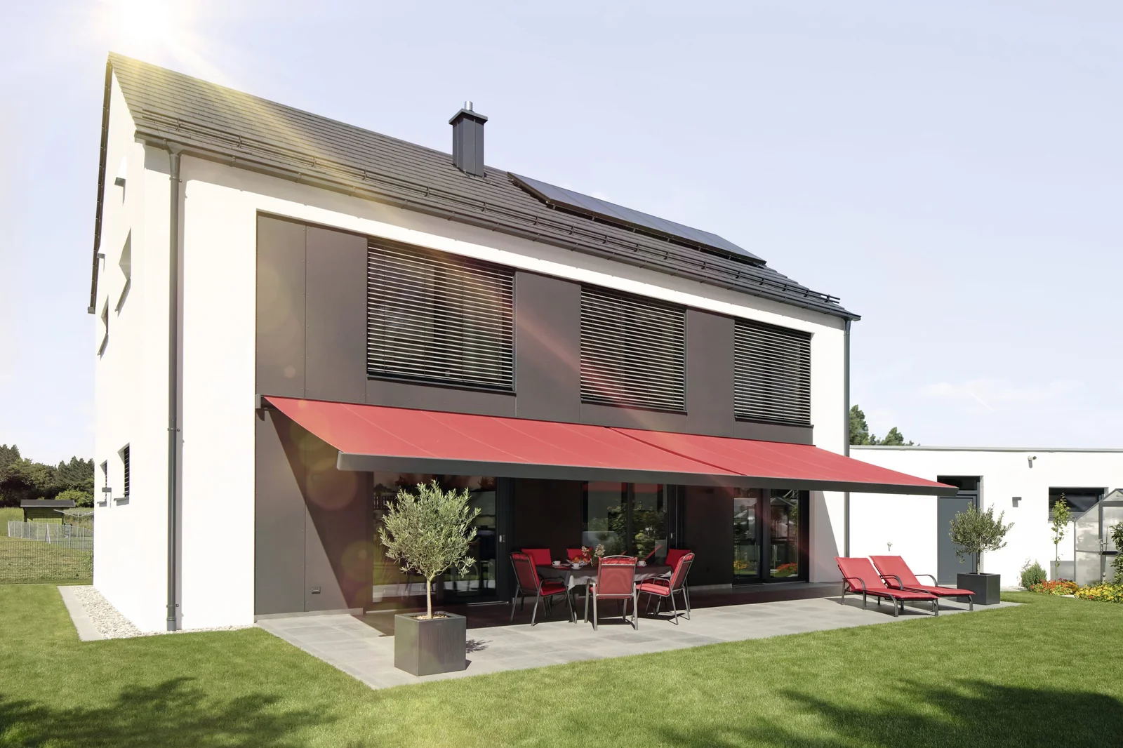 Kassetten-Markise WAREMA Terrea K70, kubisches Premium-Design Sonnenschutz Wien RolloMax