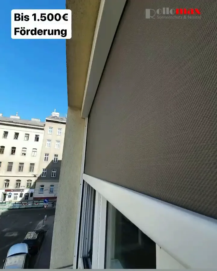 Senkrechte Markise ZIP - RolloMax Referenz in Wien