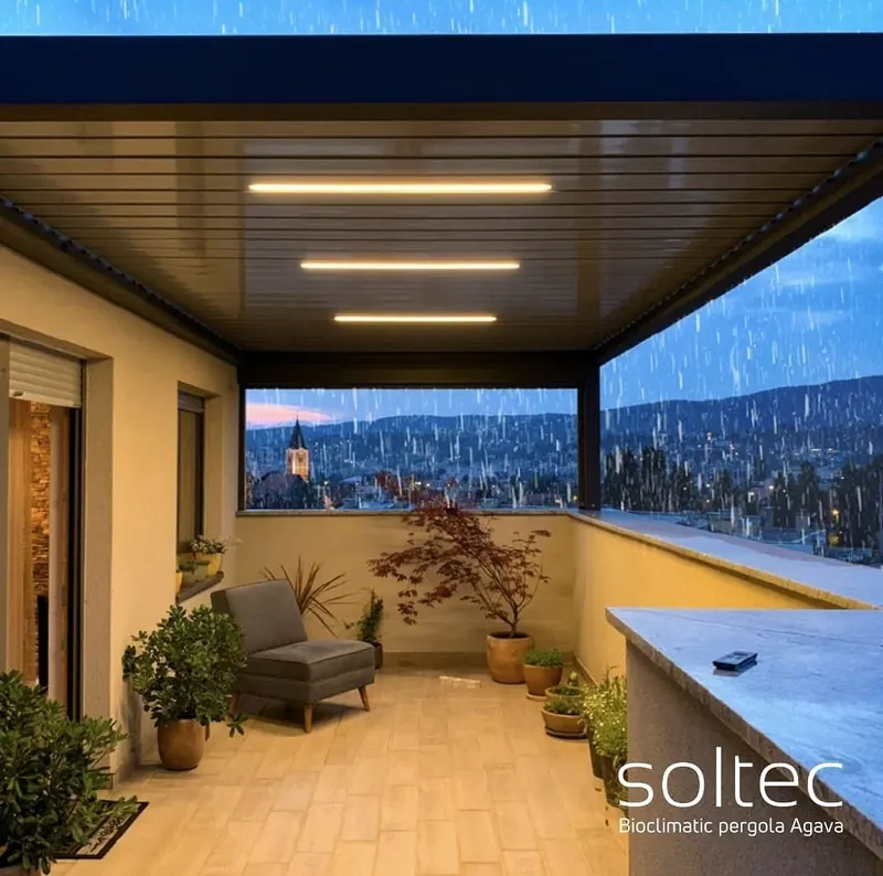 Bioklimatische Pergola AGAVA - RolloMax Referenz in Wien