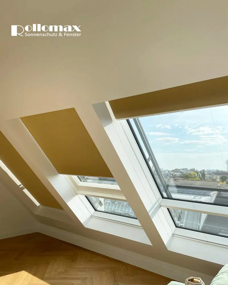 Duette Plissee für Dachfenster - RolloMax Referenz in Wien