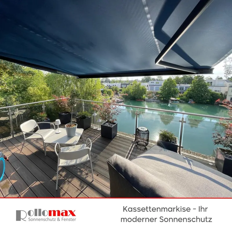 Hochwertige Kassettenmarkise - RolloMax Referenz in Wien